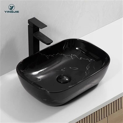 Lembangan Vanity Seramik Marmer Moden